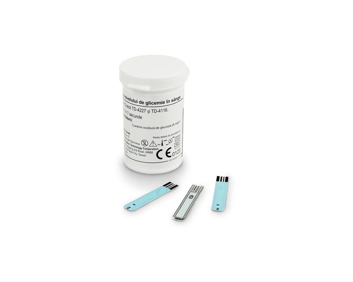 Strip-teste Clever Check (50buc/cut) pentru glucometru TD-4227 & TD-4116